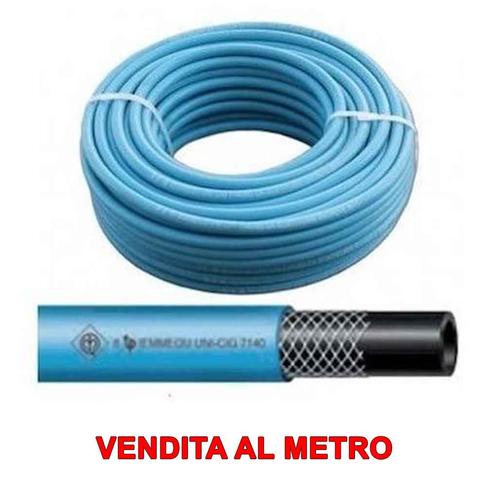 Tubo in gomma blu per gas gpl mm.8 x 13 vendita a metro