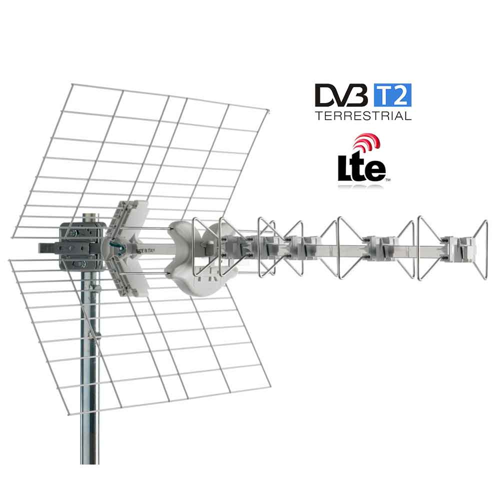 Antenna tv a 5 elementi UHF per digitale terrestre DVBT2 HD FRACARRO BLU5HD