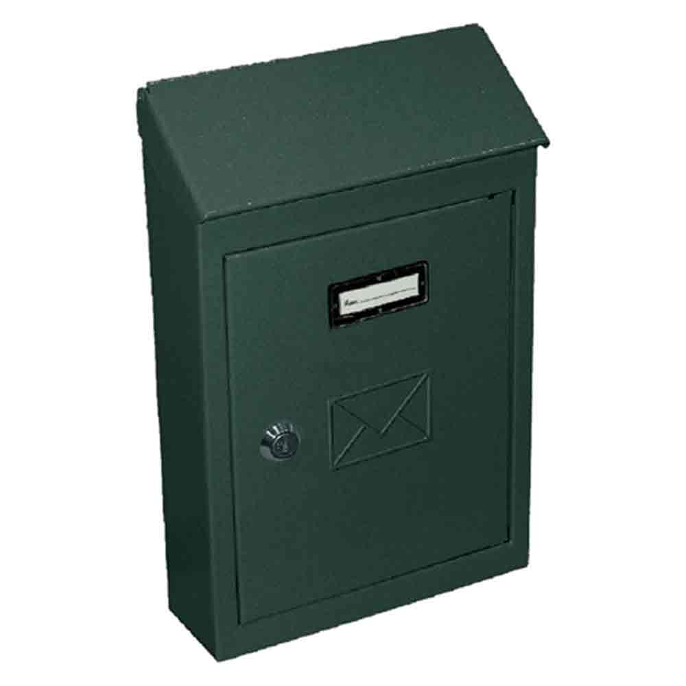 Cassetta postale in lamiera verniciata cm.31 x 20 x 6,5 verde