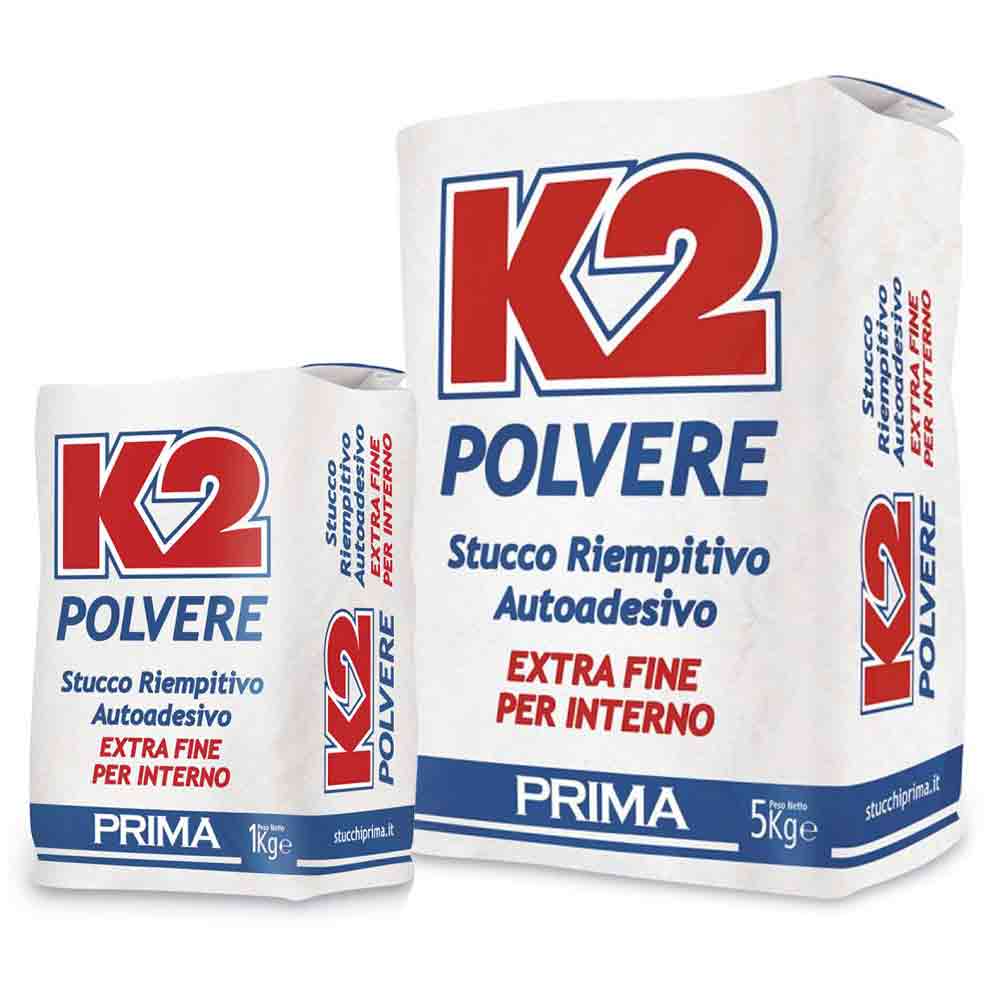 Stucco in polvere K2 bianco extra fine per interno conf. kg.1 - 5