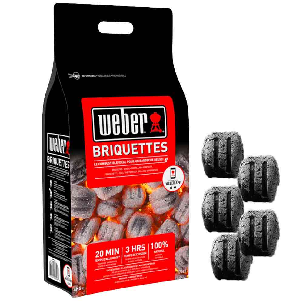 Carbone a bricchetti per barbecue kg.4 "Briquettes" WEBER