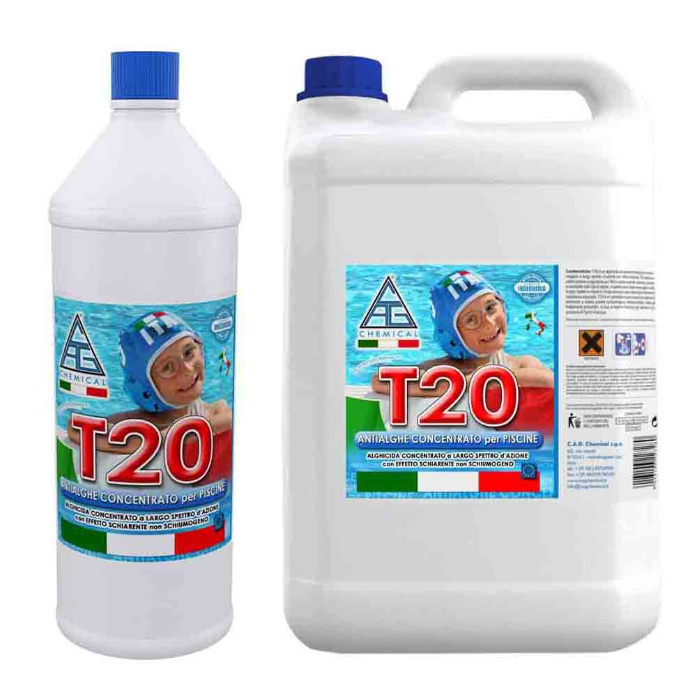 Antialghe liquido concentrato per piscine T20 lt.1-5