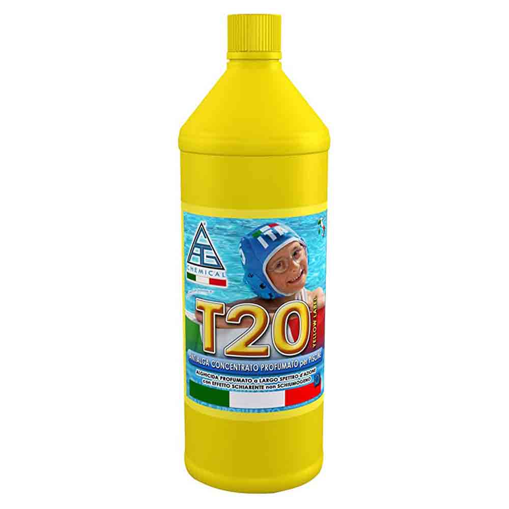 Antialghe liquido concentrato profumato per piscine T20 YELLOW LABEL lt.1