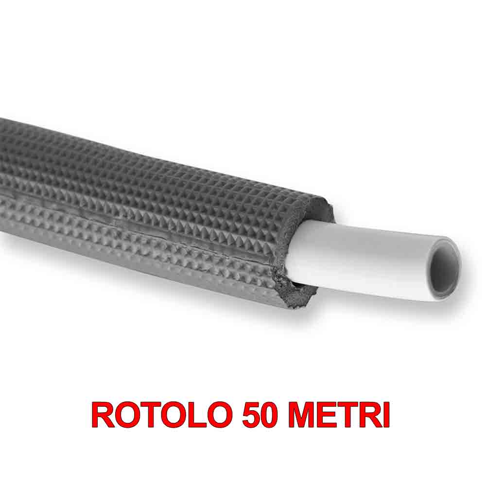 Tubo multistrato coibentato IKARO grigio mm.16 x 2 