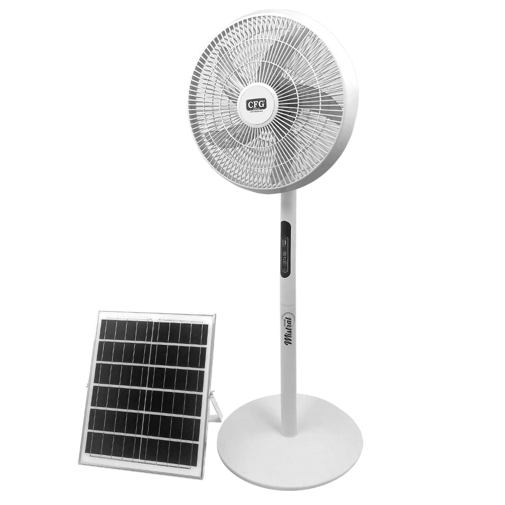 Ventilatore a piantana portatile CFG MISTRAL SOLARE ricaricabile con pannello solare