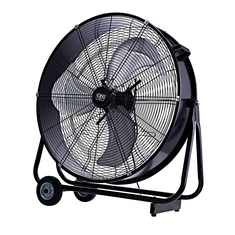 Ventilatore industriale carrellato CFG URAGANO 82 nero 124W cm.82