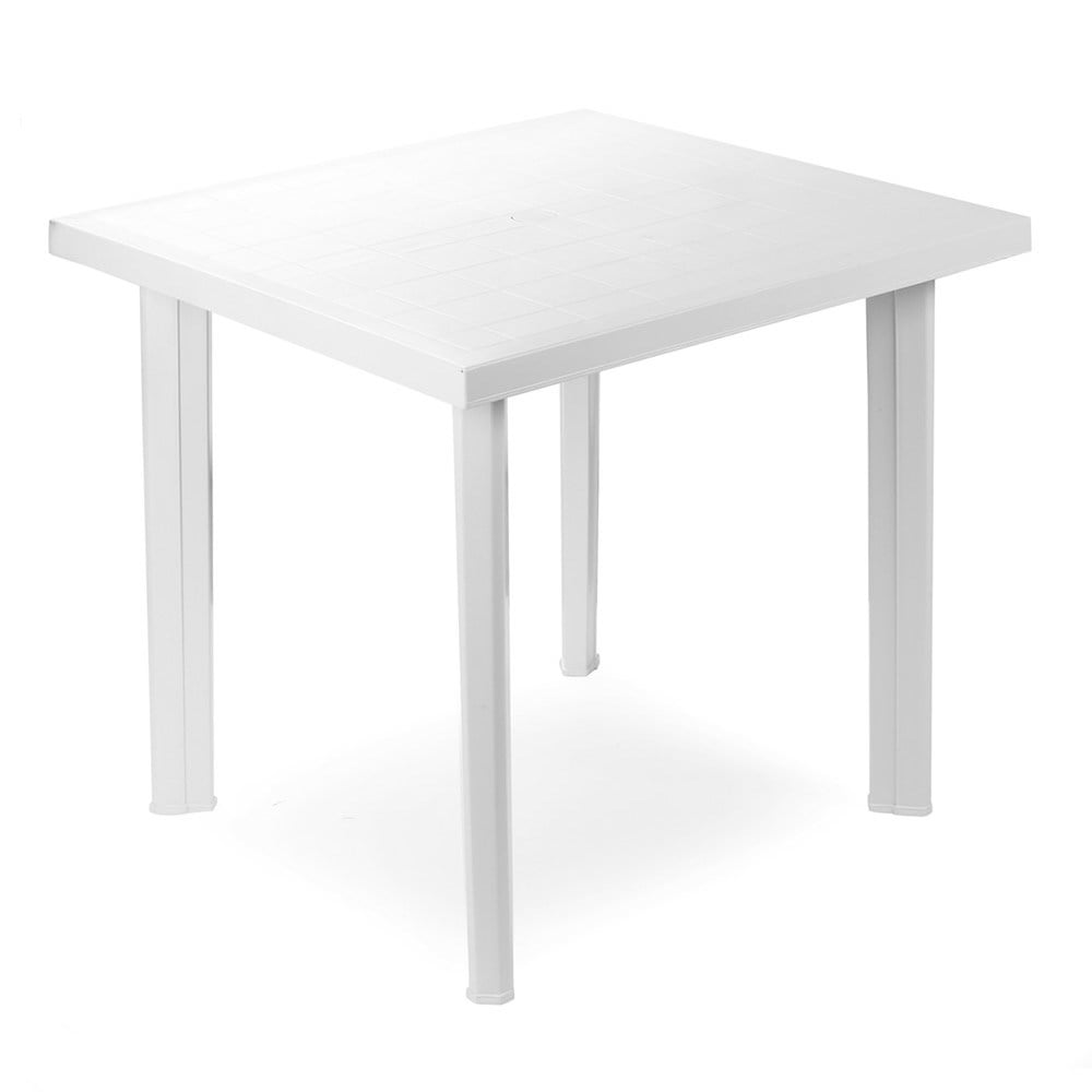 Tavolo in resina rettangolare FIOCCO bianco cm.80 x 75 x 72h