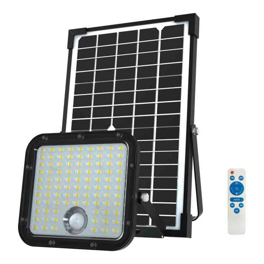 Faretto led da esterno con pannello solare faro proiettore CFG LUMINA PARK 5000 lumen 4000K con sensore di movimento