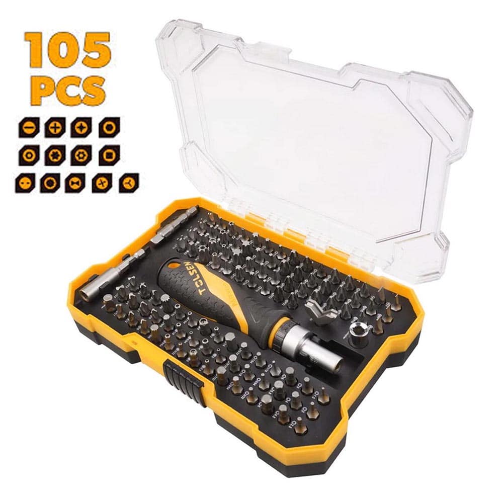 Set 105 pezzi cacciavite a cricchetto con inserti bits TOLSEN 20188