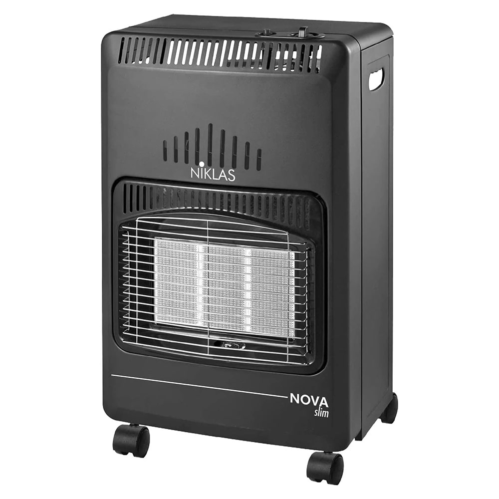 Stufa a gas gpl ad infrarossi NIKLAS NOVA SLIM pieghevole 4200W nera