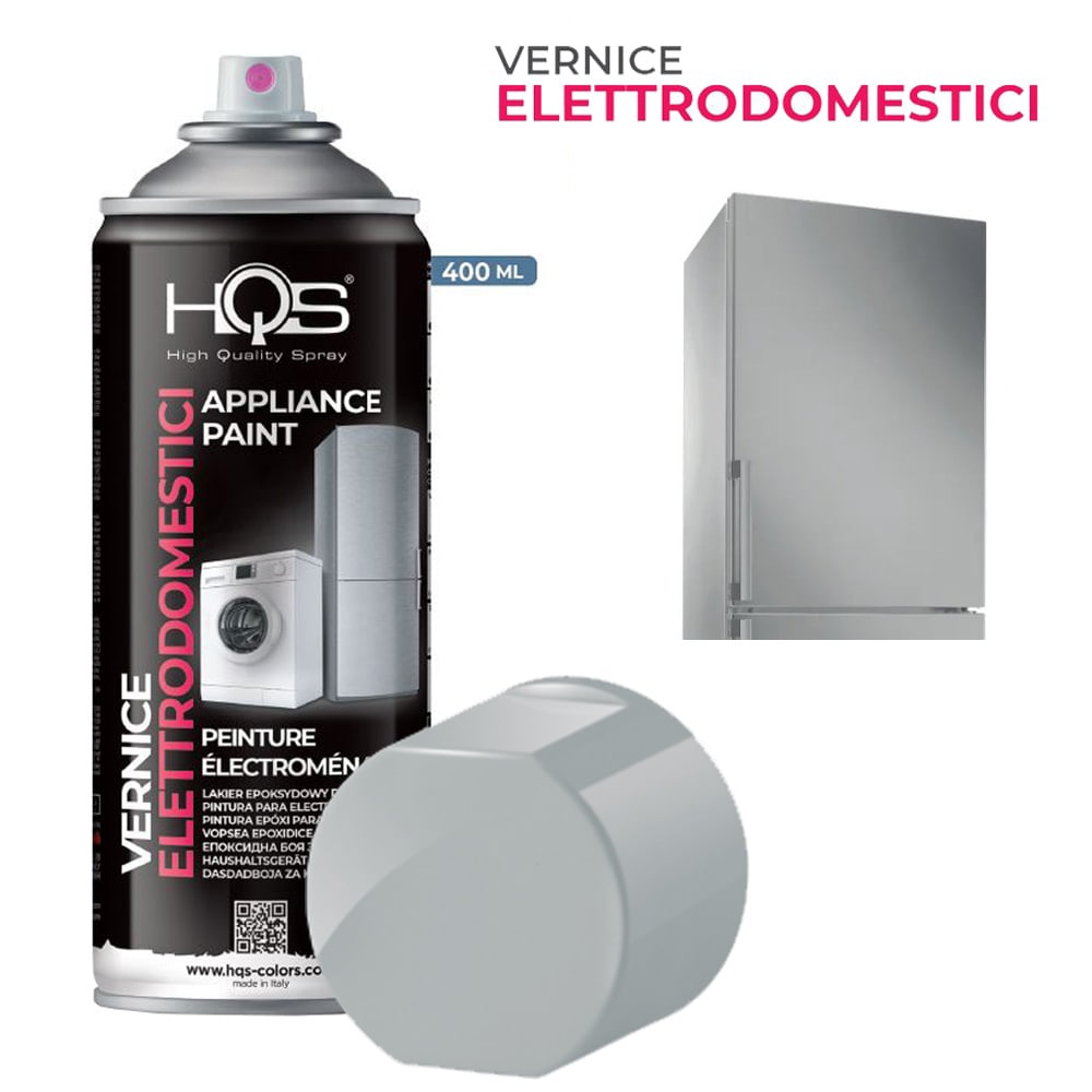 Vernice spray per elettrodomestici alluminio ml.400 HQS spray ripristina elettrodomestici