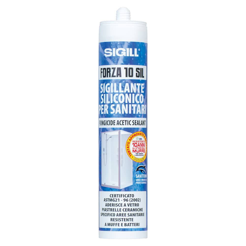 Silicone sigillante antimuffa di alta qualità per sanitari SIGILL FORZA 10 SIL ml.280 bianco