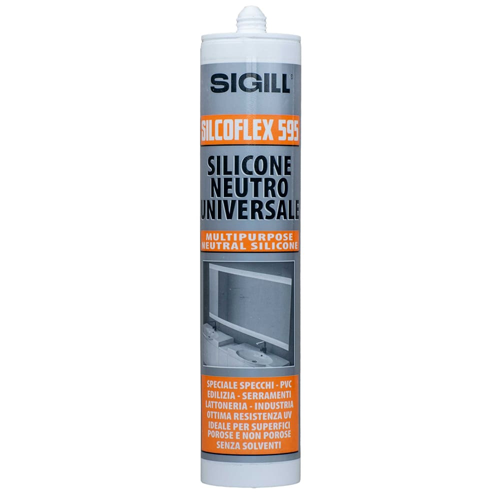 Silicone sigillante a reticolazione neutra ossimica per specchi SIGILL SILCOFLEX 595 ml.300 trasparente