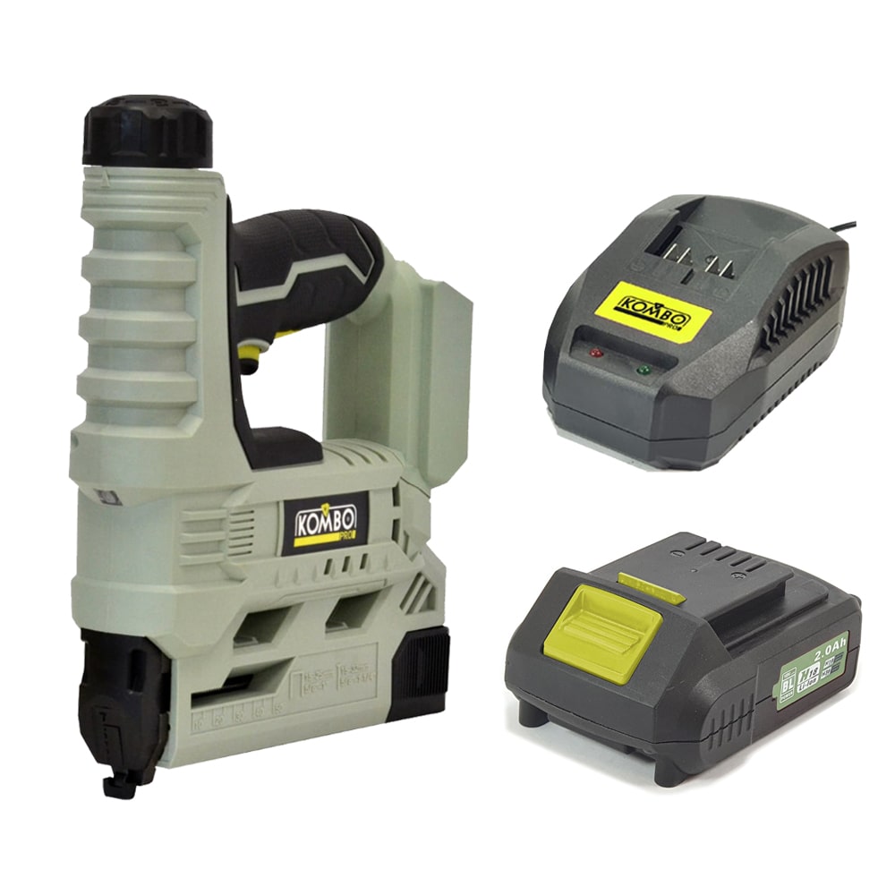 Pistola sparapunti e sparachiodi a batteria KOMBO PRO 20V con batteria 20V 2Ah litio e caricabatteria